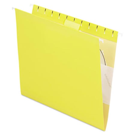 Officespace Reinforced Hanging File Folders- Kraft- Letter- Yellow- 25/Box, 25PK OF706703